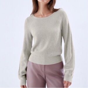 Aritizia Babaton - Column Ballon Sleeve Sweater Wool Linen Blend